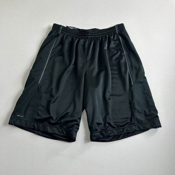 Nike‎ Black Dri-Fit Athletic Basketball Shorts Men's Size Large Gym Active Train - Picture 1 of 7